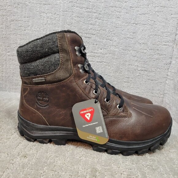 Timberland Chillberg Men's Size 11 US Brown Leather Waterproof Combat Boots A186 - Picture 5 of 10